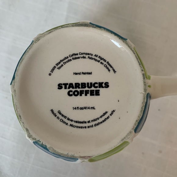 STARBUCKS | Embossed Siren Green and Blue Mug / Cup - Picture 4 of 8